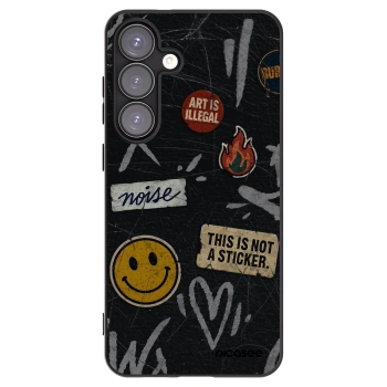 Picasee silikónový čierny obal pre Samsung Galaxy S25+ 5G - STICKERS x TAGS