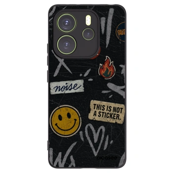 Picasee silikónový čierny obal pre Xiaomi Redmi Note 14 4G - STICKERS x TAGS