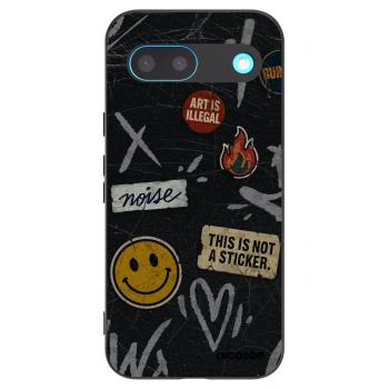 Picasee silikónový čierny obal pre Google Pixel 8 - STICKERS x TAGS