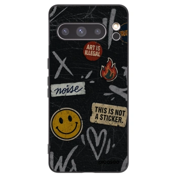 Picasee silikónový čierny obal pre Google Pixel 8 Pro - STICKERS x TAGS