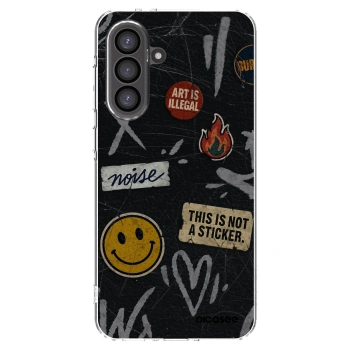 Picasee silikónový prehľadný obal pre Samsung Galaxy A36 5G - STICKERS x TAGS