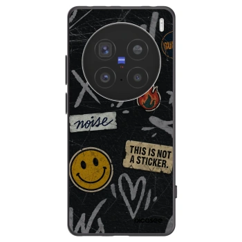 Picasee silikónový čierny obal pre Vivo X200 Pro - STICKERS x TAGS