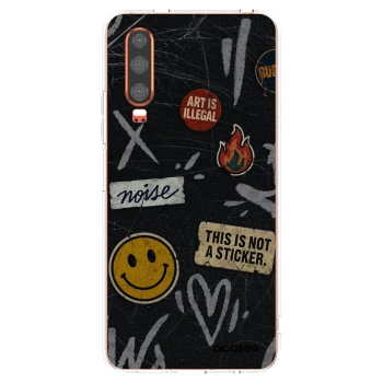 Picasee silikónový prehľadný obal pre Huawei P30 - STICKERS x TAGS