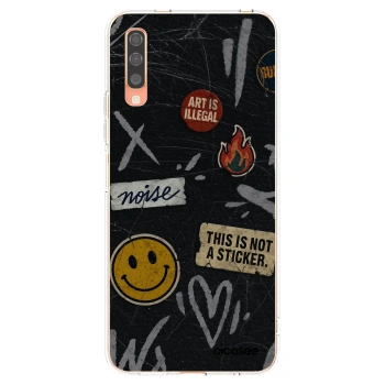 Picasee silikónový prehľadný obal pre Samsung Galaxy A70 A705F - STICKERS x TAGS