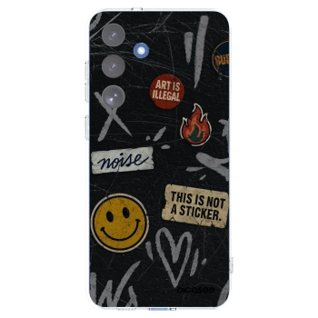 Picasee silikónový prehľadný obal pre Samsung Galaxy S25 FE 5G - STICKERS x TAGS