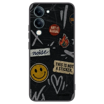 Picasee silikónový čierny obal pre Vivo Y29s 5G - STICKERS x TAGS