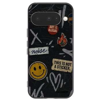 Picasee silikónový čierny obal pre Google Pixel 10 - STICKERS x TAGS