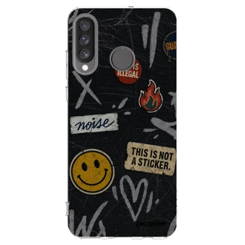 Picasee silikónový prehľadný obal pre Huawei P30 Lite - STICKERS x TAGS