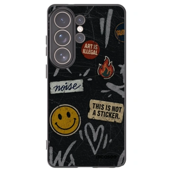 Picasee silikónový čierny obal pre Samsung Galaxy S26 Ultra - STICKERS x TAGS