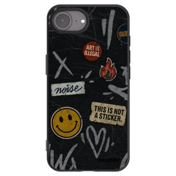 Picasee silikónový čierny obal pre Apple iPhone 17e - STICKERS x TAGS