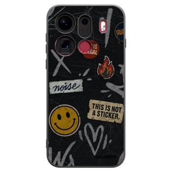 Picasee silikónový čierny obal pre OPPO Find X9 Pro - STICKERS x TAGS