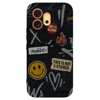Picasee silikónový čierny obal pre Honor 600 - STICKERS x TAGS