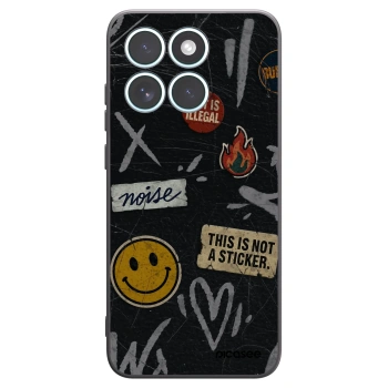 Picasee silikónový čierny obal pre Motorola Edge 70 Fusion - STICKERS x TAGS