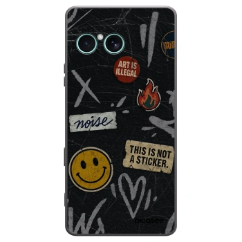 Picasee silikónový čierny obal pre Sony Xperia 10 VII - STICKERS x TAGS