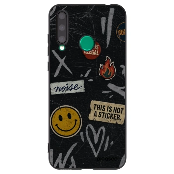 Picasee silikónový čierny obal pre Honor 20 Lite - STICKERS x TAGS