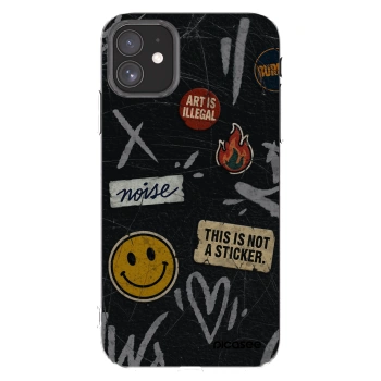 Picasee silikónový prehľadný obal pre Apple iPhone 11 - STICKERS x TAGS