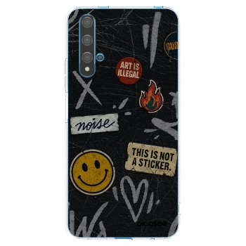 Picasee silikónový prehľadný obal pre Huawei Nova 5T - STICKERS x TAGS