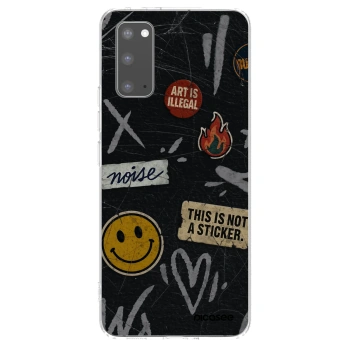 Picasee silikónový prehľadný obal pre Samsung Galaxy S20 G980F - STICKERS x TAGS