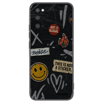Picasee silikónový čierny obal pre Samsung Galaxy S20 G980F - STICKERS x TAGS