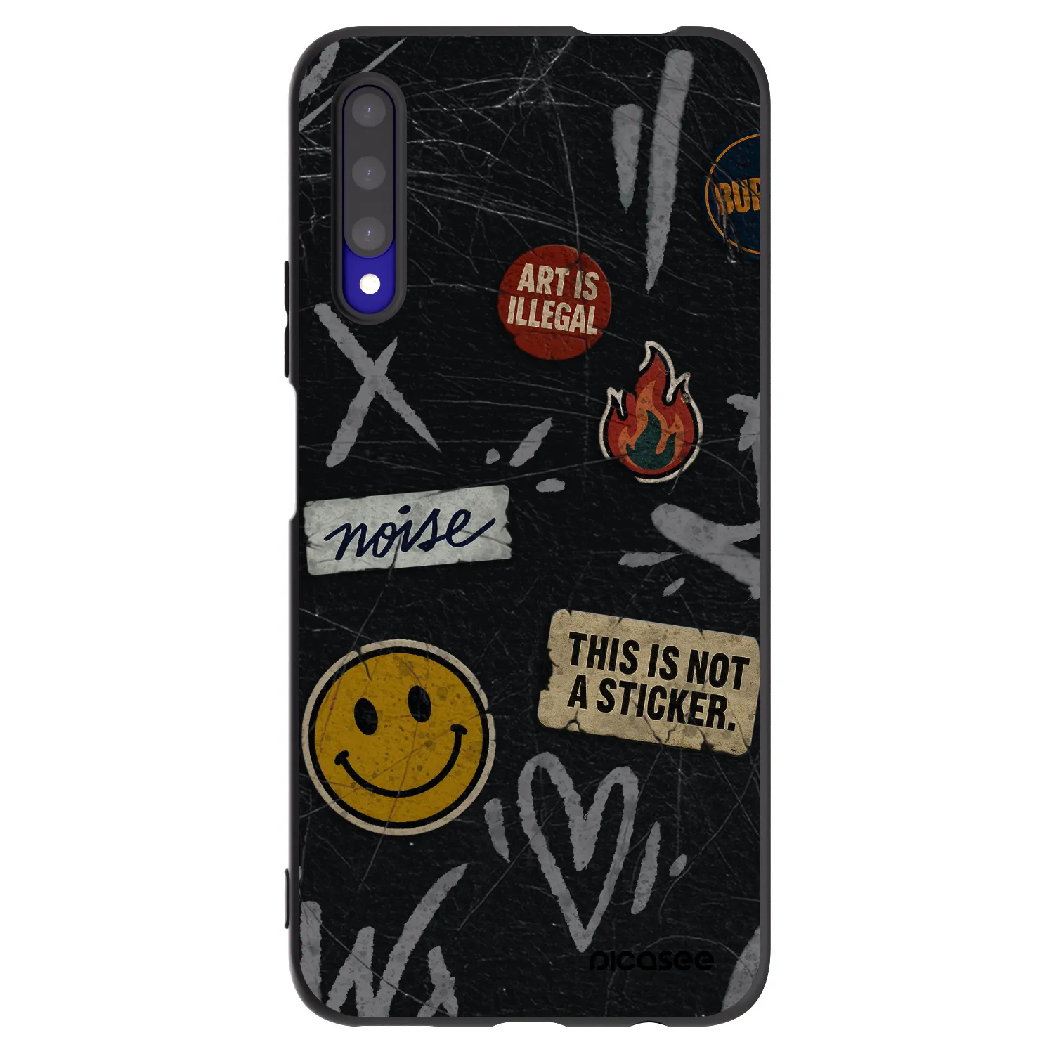 Picasee silikónový čierny obal pre Honor 9X Pro - STICKERS x TAGS