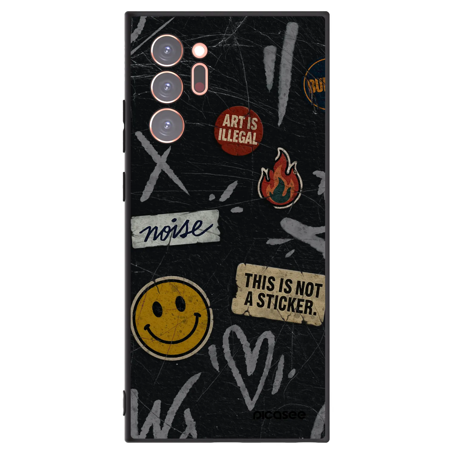 Picasee silikónový čierny obal pre Samsung Galaxy Note 20 Ultra - STICKERS x TAGS