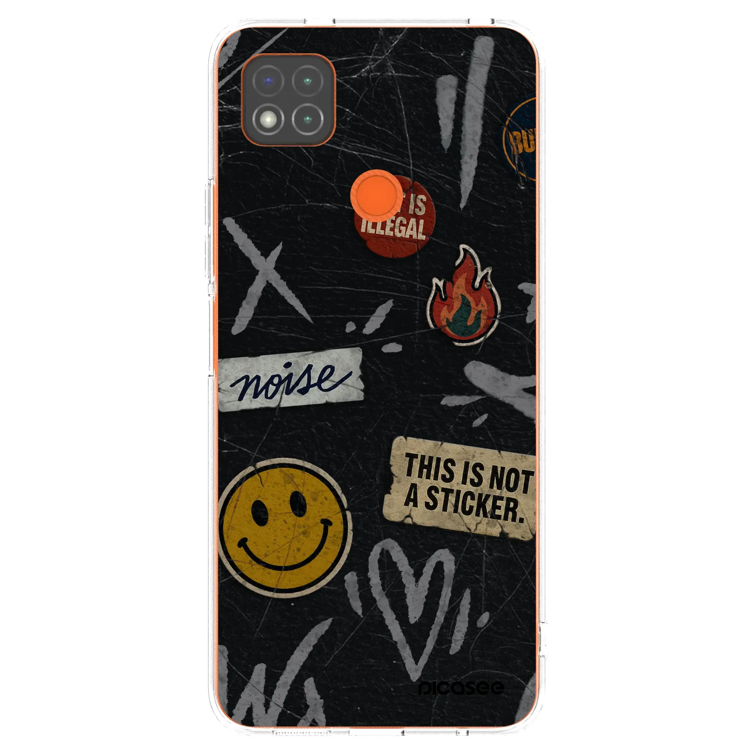 Silikónový prehľadný obal pre Xiaomi Redmi 9C - STICKERS x TAGS