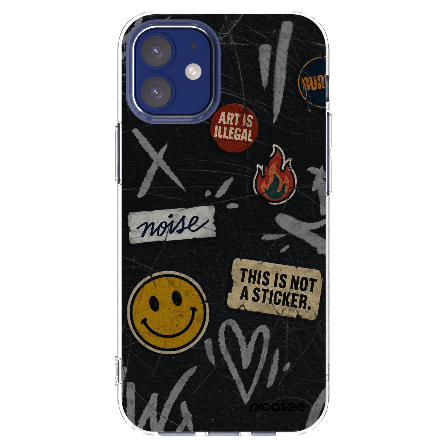 Silikónový prehľadný obal pre Apple iPhone 12 mini - STICKERS x TAGS
