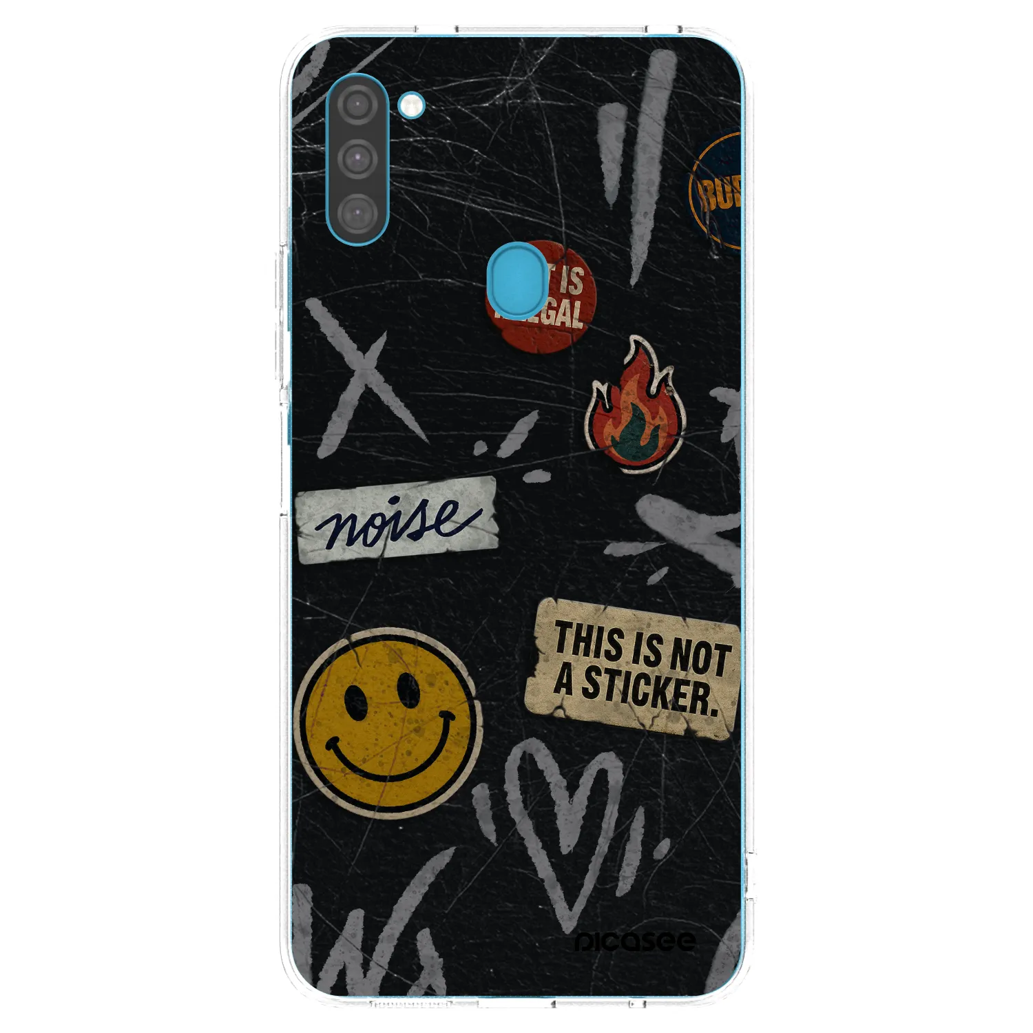 Picasee silikónový prehľadný obal pre Samsung Galaxy M11 - STICKERS x TAGS