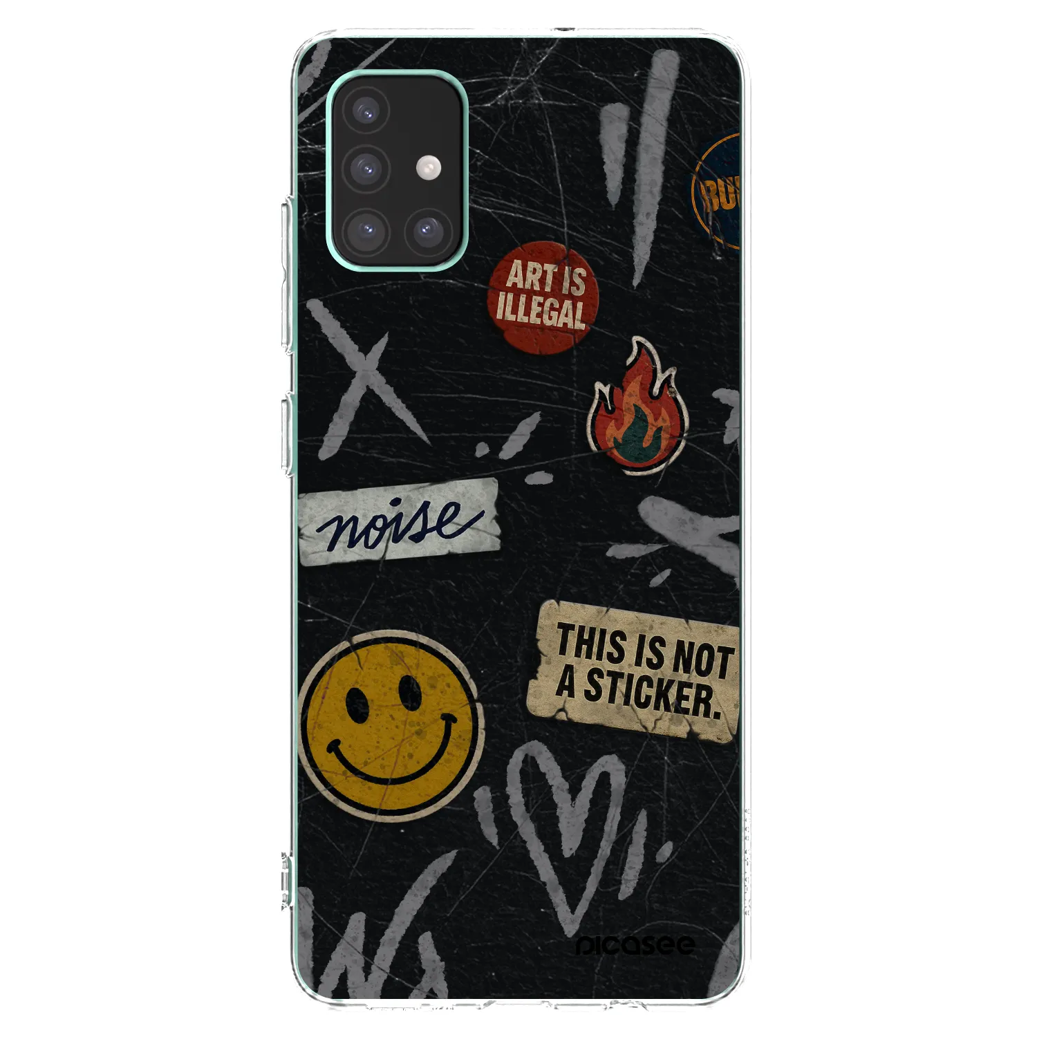 Picasee silikónový prehľadný obal pre Samsung Galaxy M51 M515F - STICKERS x TAGS
