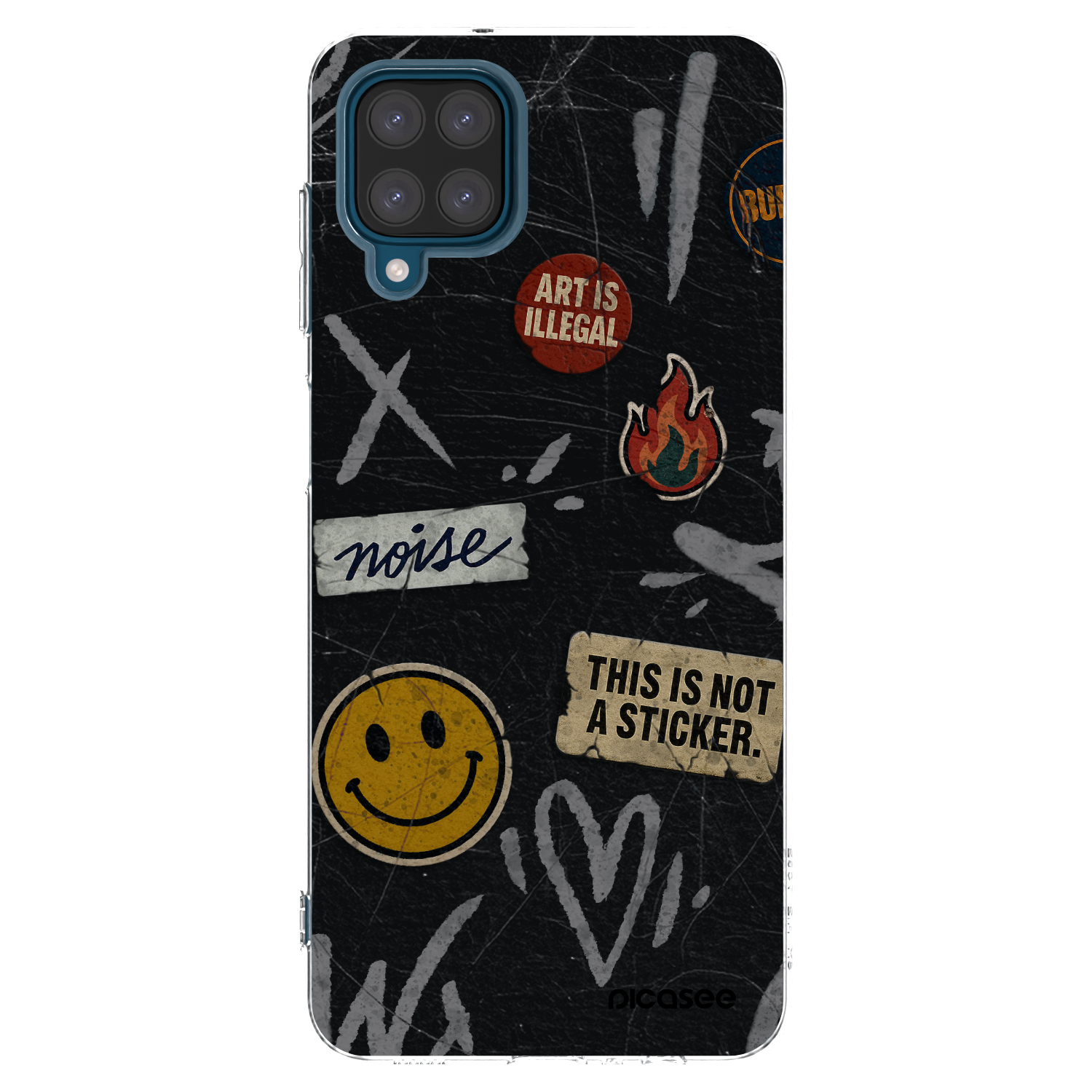 Silikónový prehľadný obal pre Samsung Galaxy A12 A125F - STICKERS x TAGS