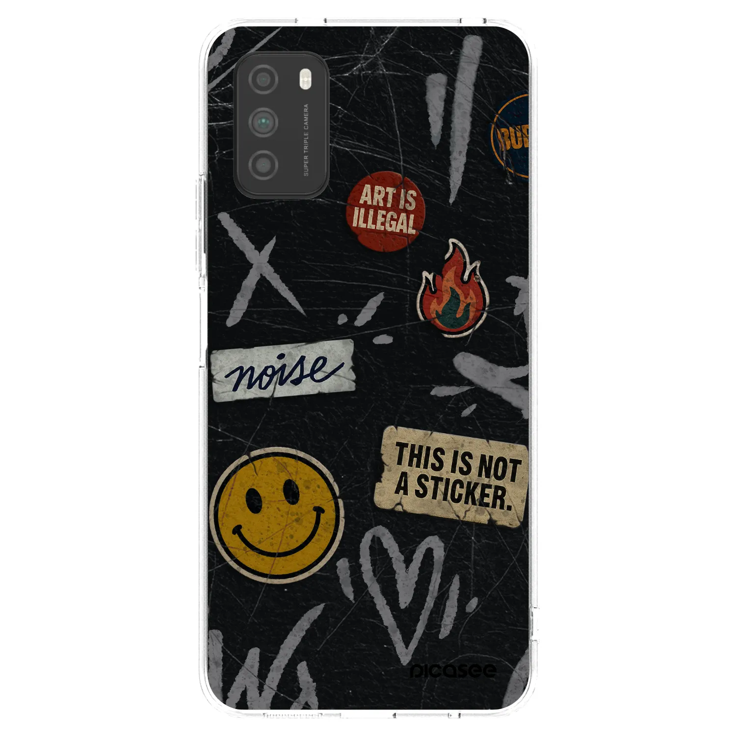 Picasee silikónový prehľadný obal pre Xiaomi Poco M3 - STICKERS x TAGS