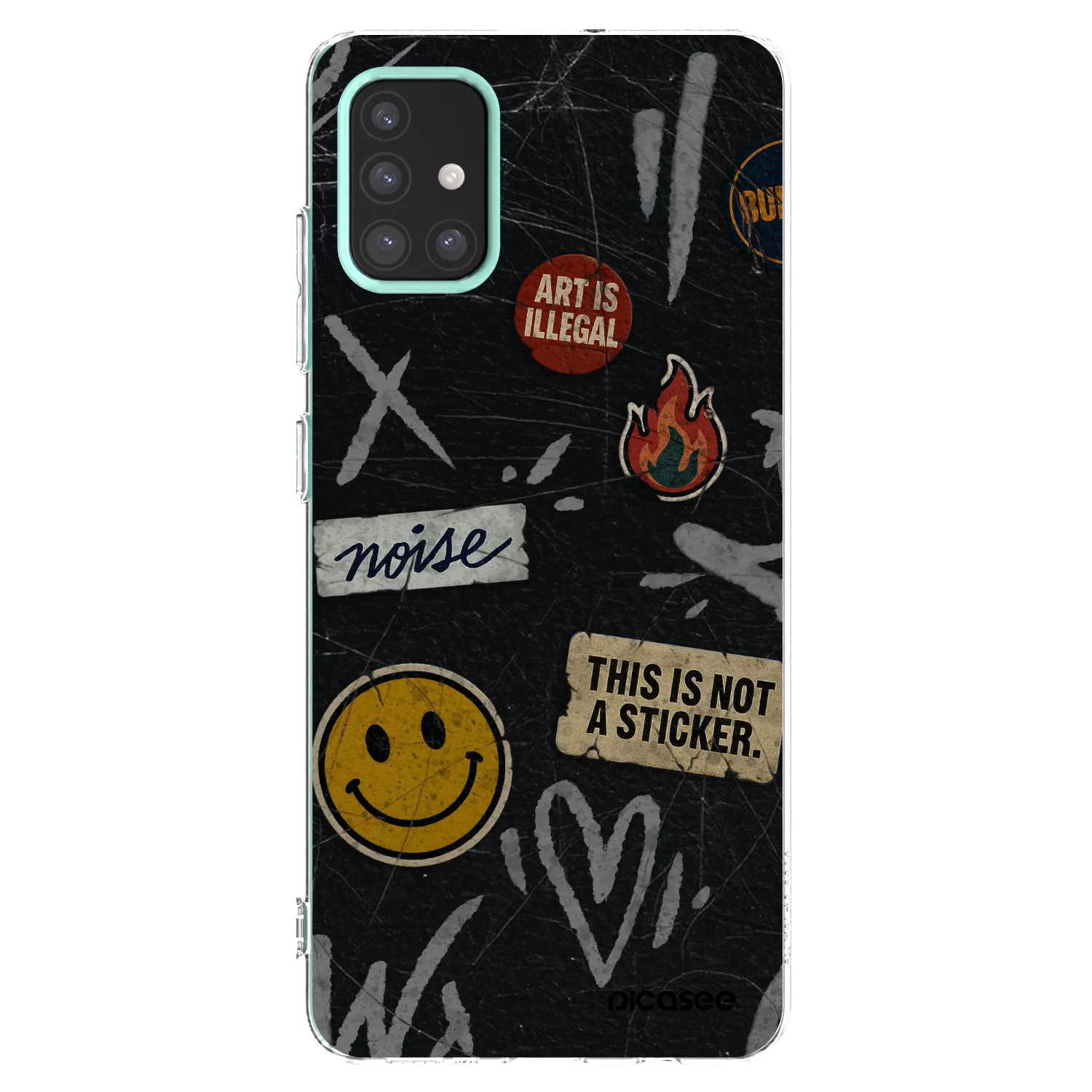 Picasee silikónový prehľadný obal pre Samsung Galaxy M31s - STICKERS x TAGS
