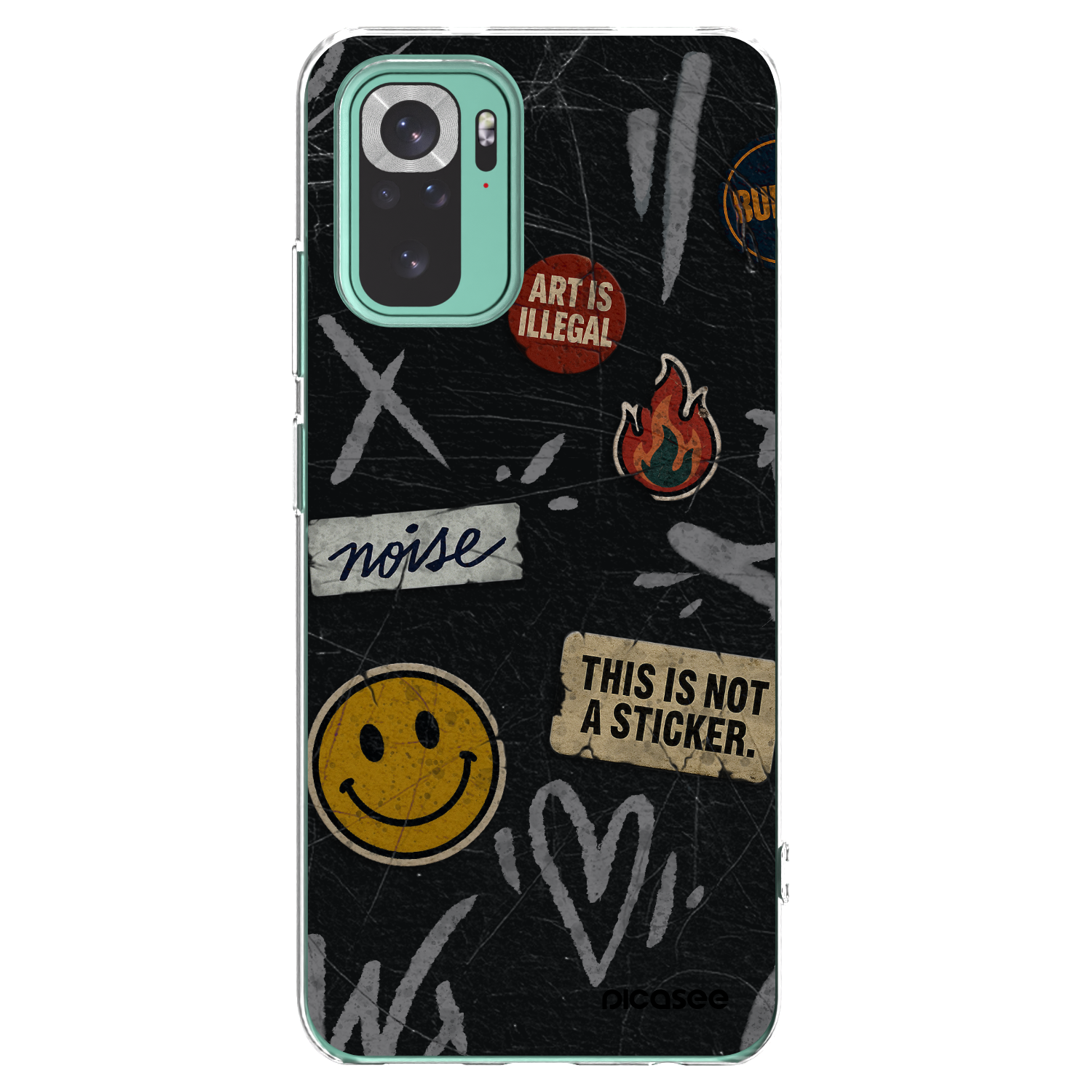 Picasee silikónový prehľadný obal pre Xiaomi Redmi Note 10 Pro - STICKERS x TAGS