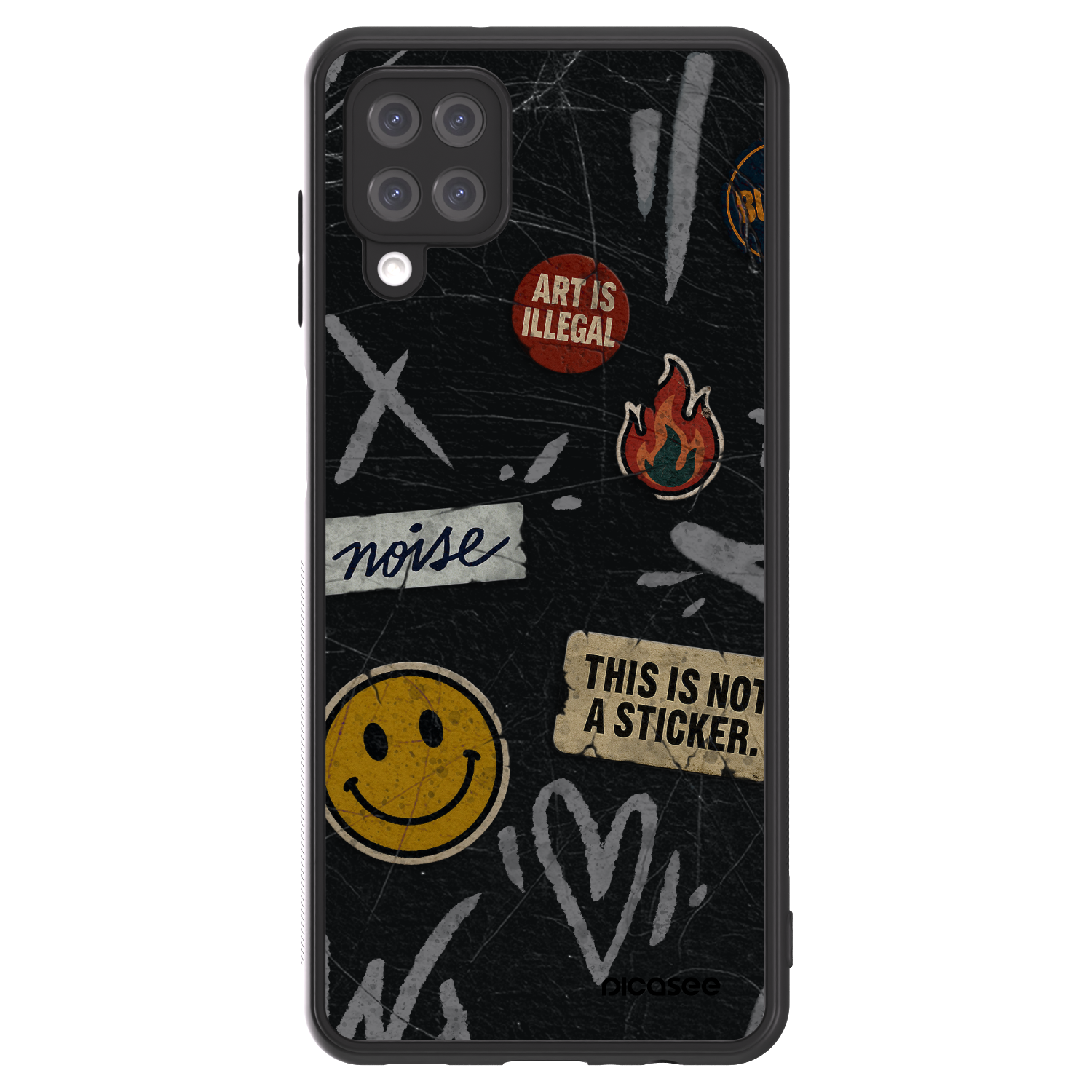 ULTIMATE CASE pro Samsung Galaxy A12 A125F - STICKERS x TAGS