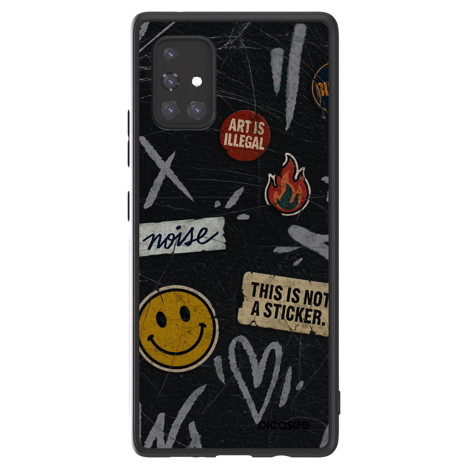Picasee ULTIMATE CASE pro Samsung Galaxy A71 A715F - STICKERS x TAGS