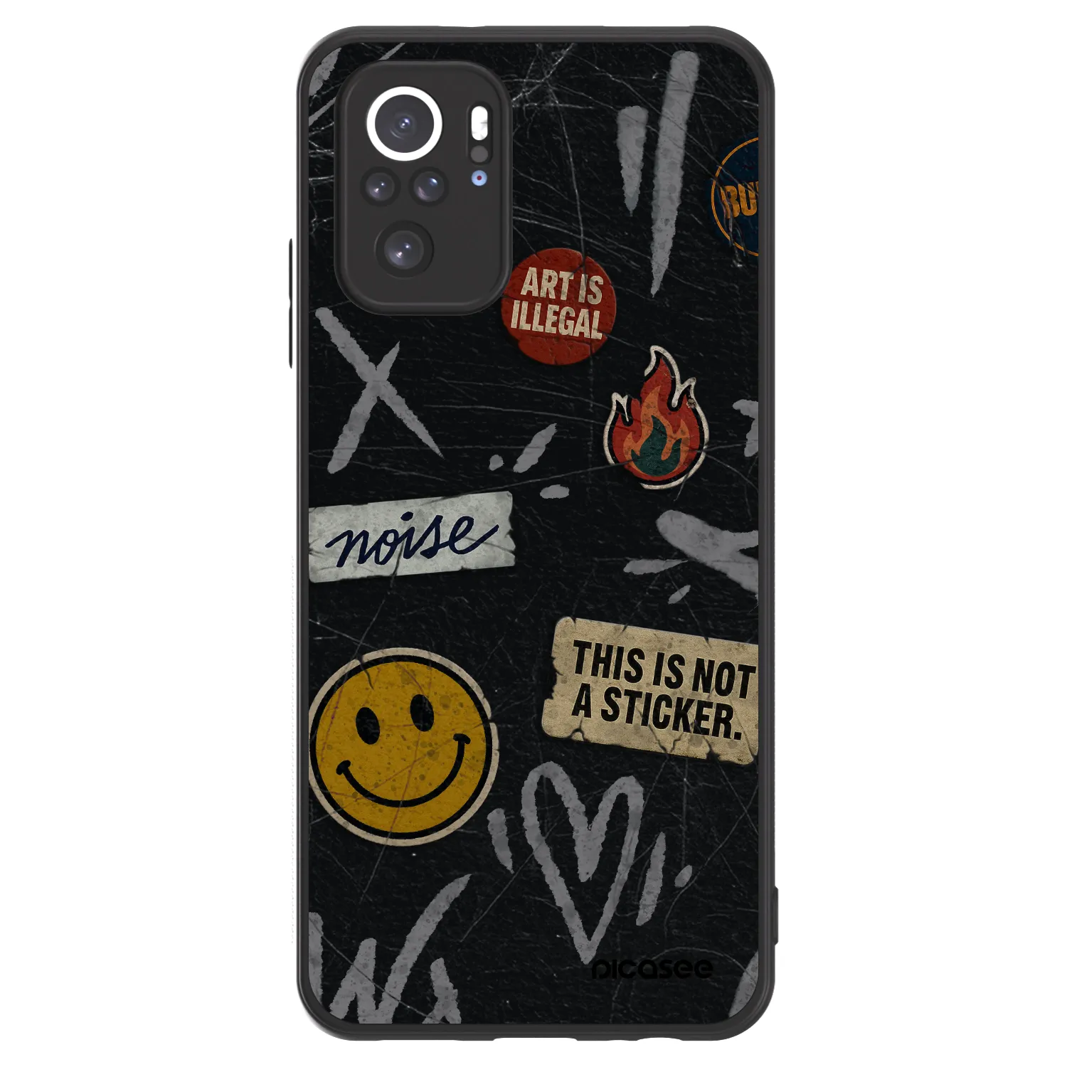 Picasee ULTIMATE CASE pro Xiaomi Redmi Note 10 - STICKERS x TAGS