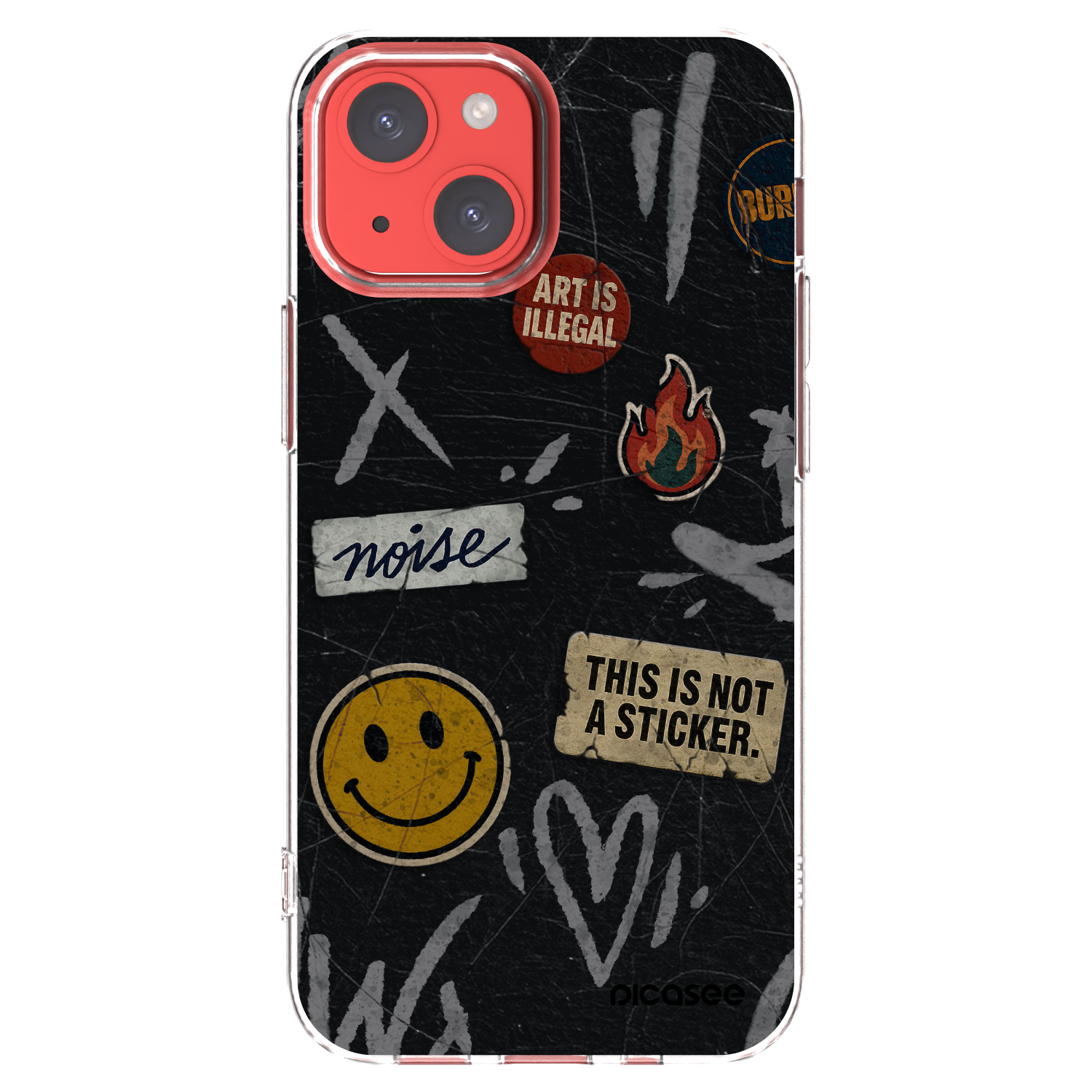 Picasee silikónový prehľadný obal pre Apple iPhone 13 mini - STICKERS x TAGS