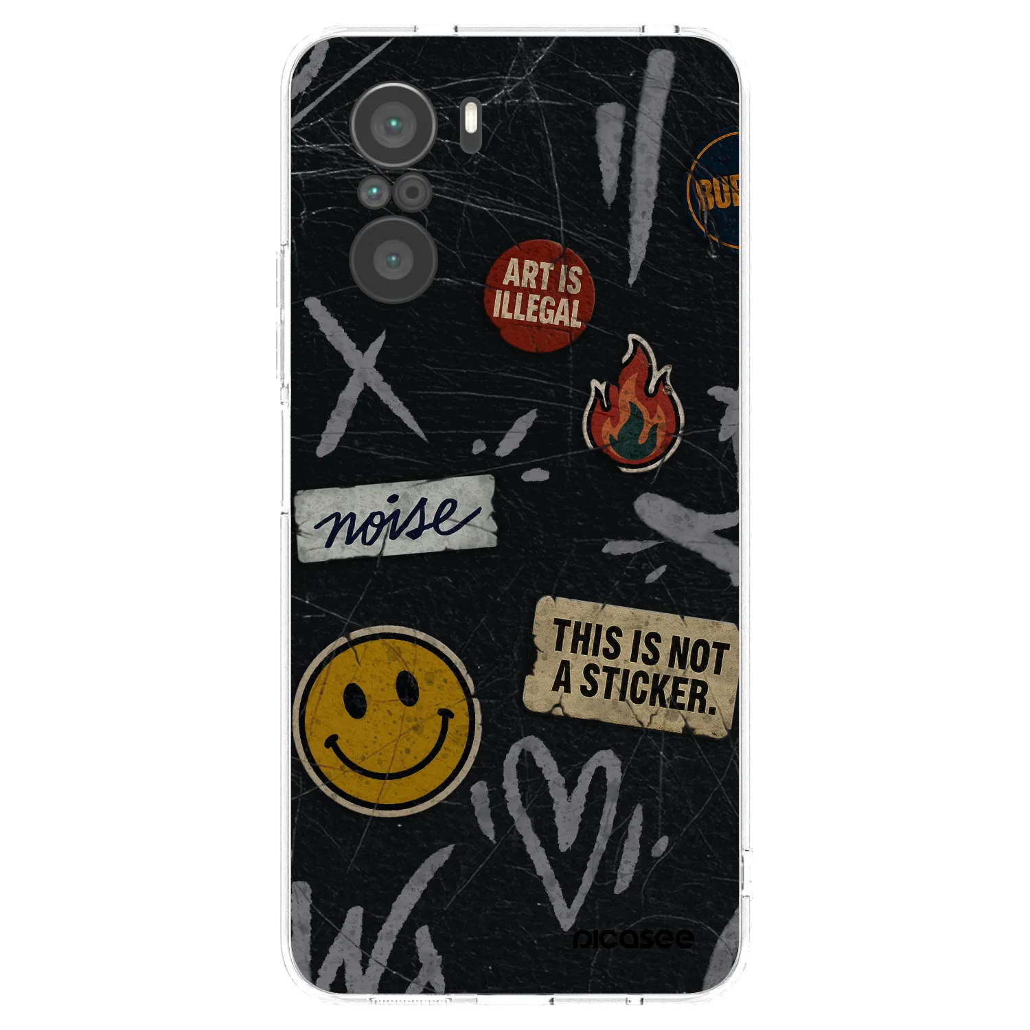 Picasee silikónový prehľadný obal pre Xiaomi Poco F3 - STICKERS x TAGS