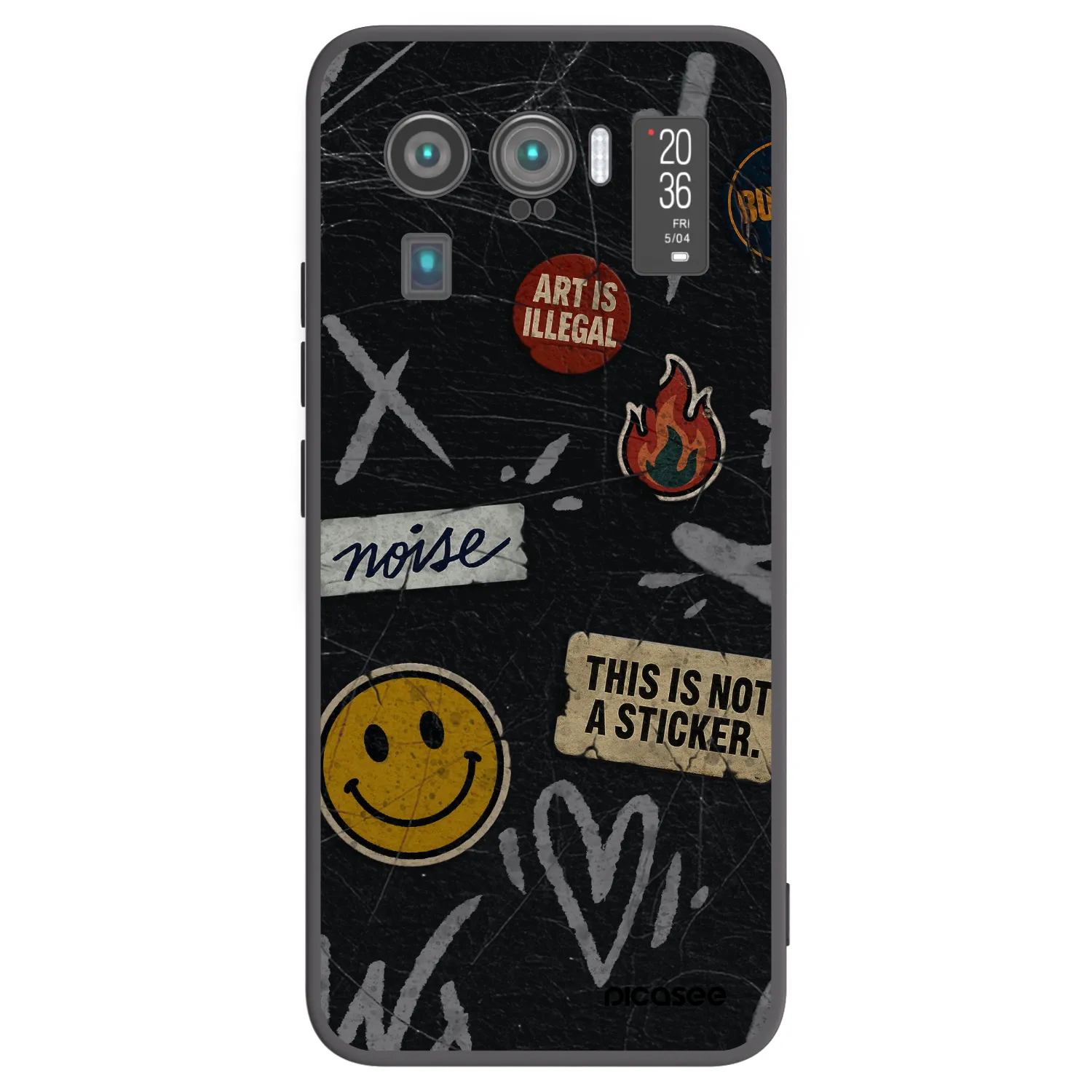 Picasee silikónový čierny obal pre Xiaomi Mi 11 Ultra - STICKERS x TAGS