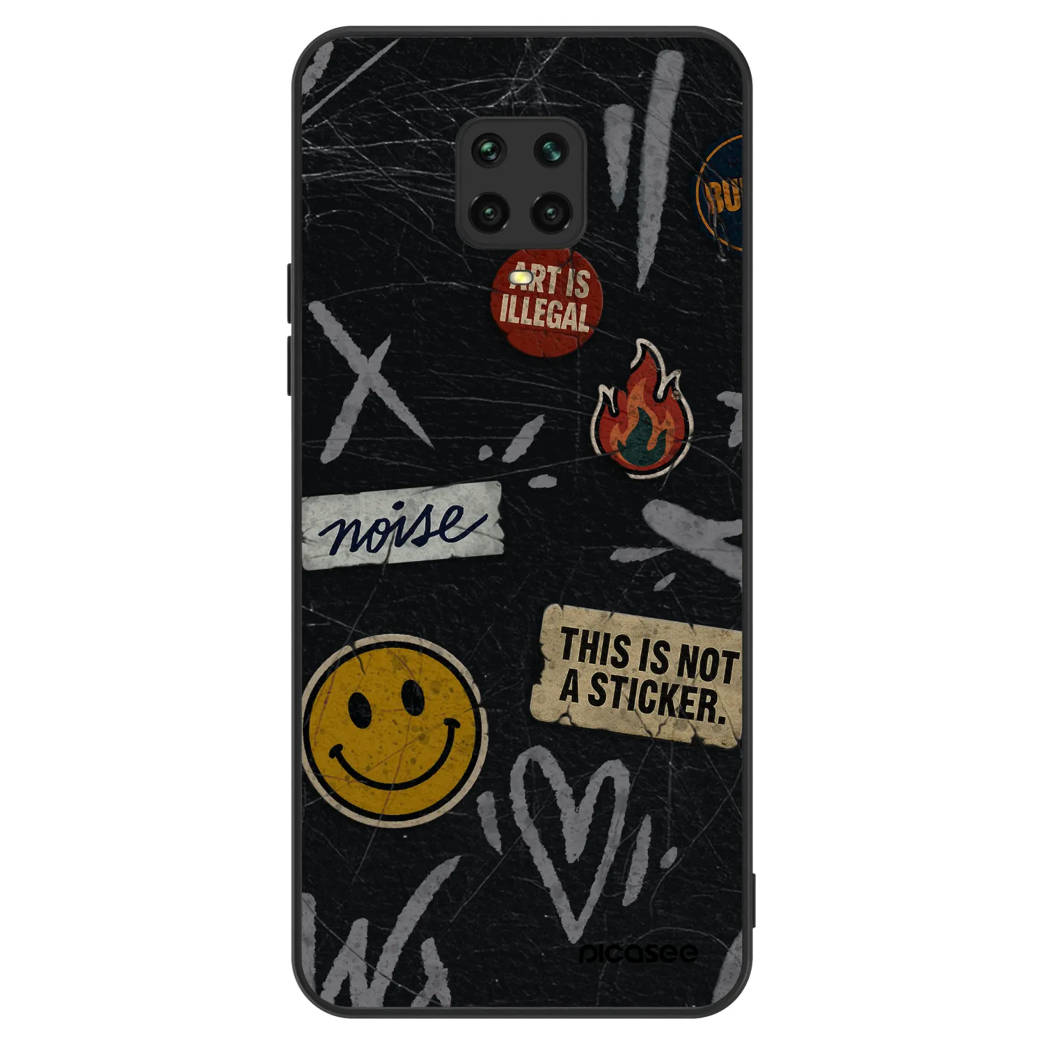 Picasee ULTIMATE CASE pro Xiaomi Redmi Note 9S - STICKERS x TAGS