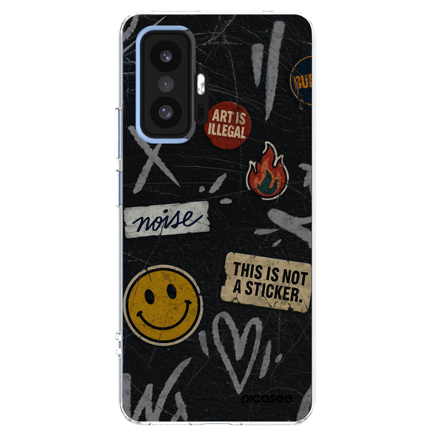 Picasee silikónový prehľadný obal pre Xiaomi 11T - STICKERS x TAGS