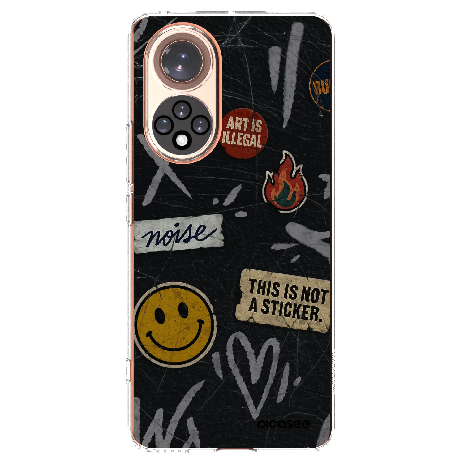 Picasee silikónový prehľadný obal pre Honor 50 5G - STICKERS x TAGS