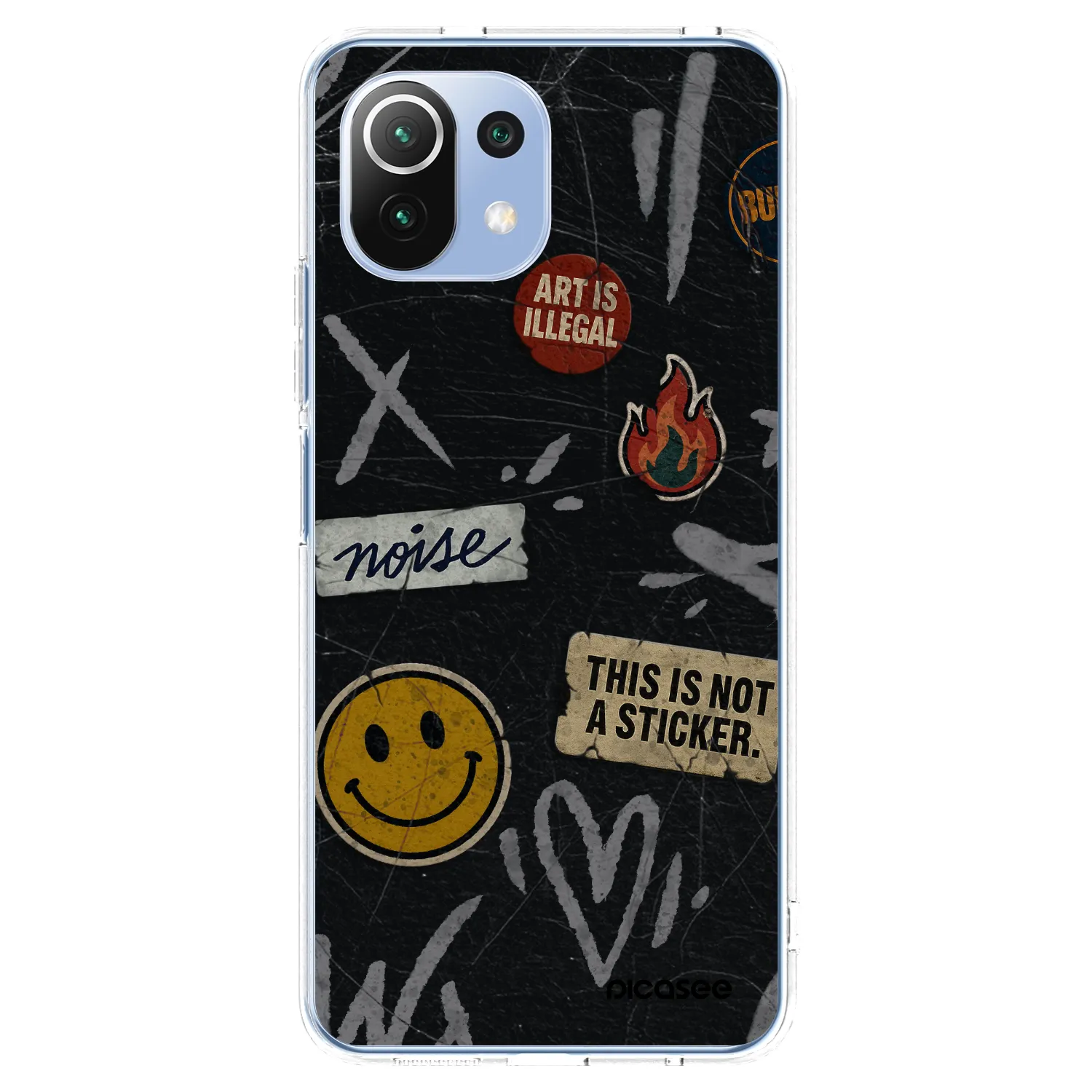 Picasee silikónový prehľadný obal pre Xiaomi 11 Lite 5G NE - STICKERS x TAGS