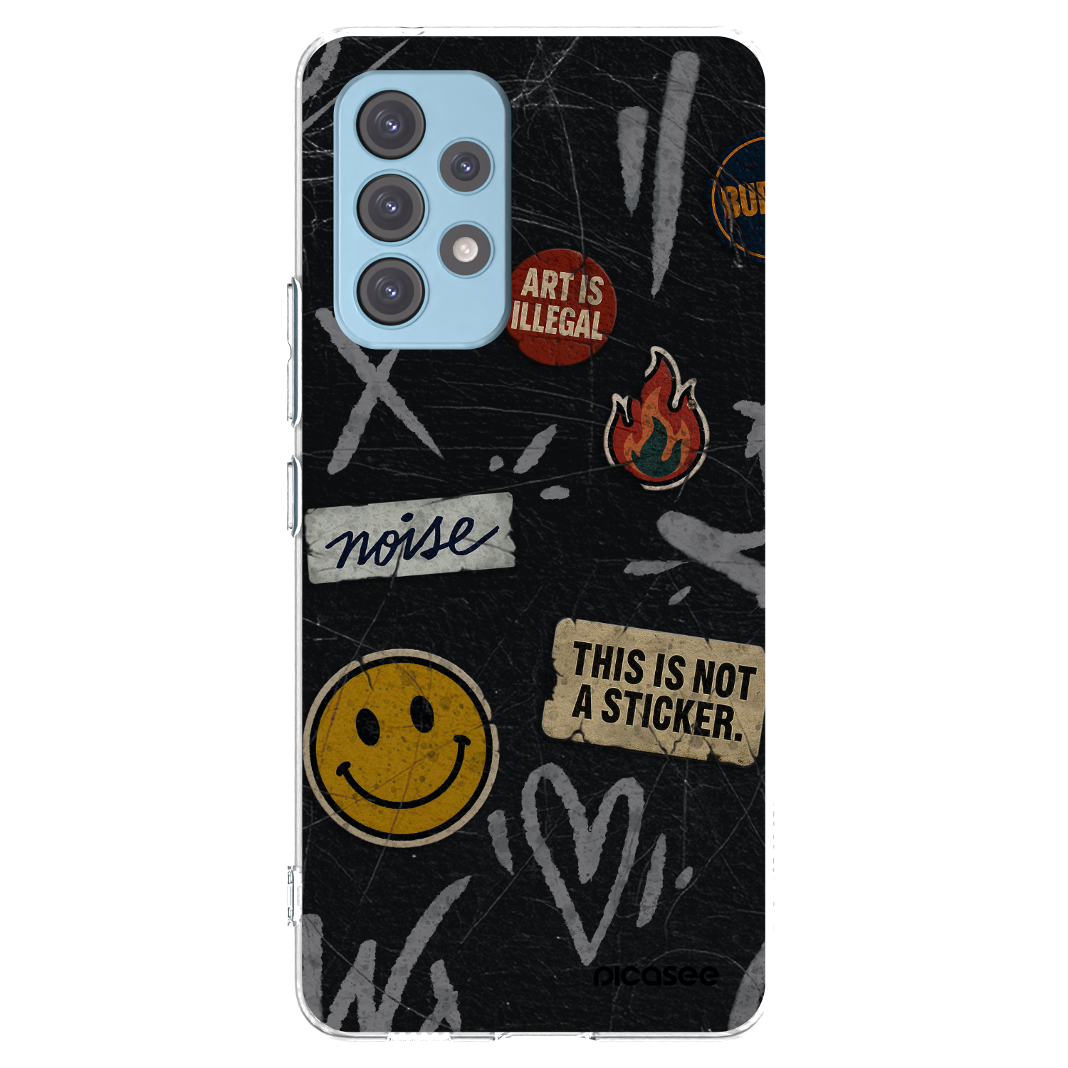 Silikónový prehľadný obal pre Samsung Galaxy A53 5G A536 - STICKERS x TAGS
