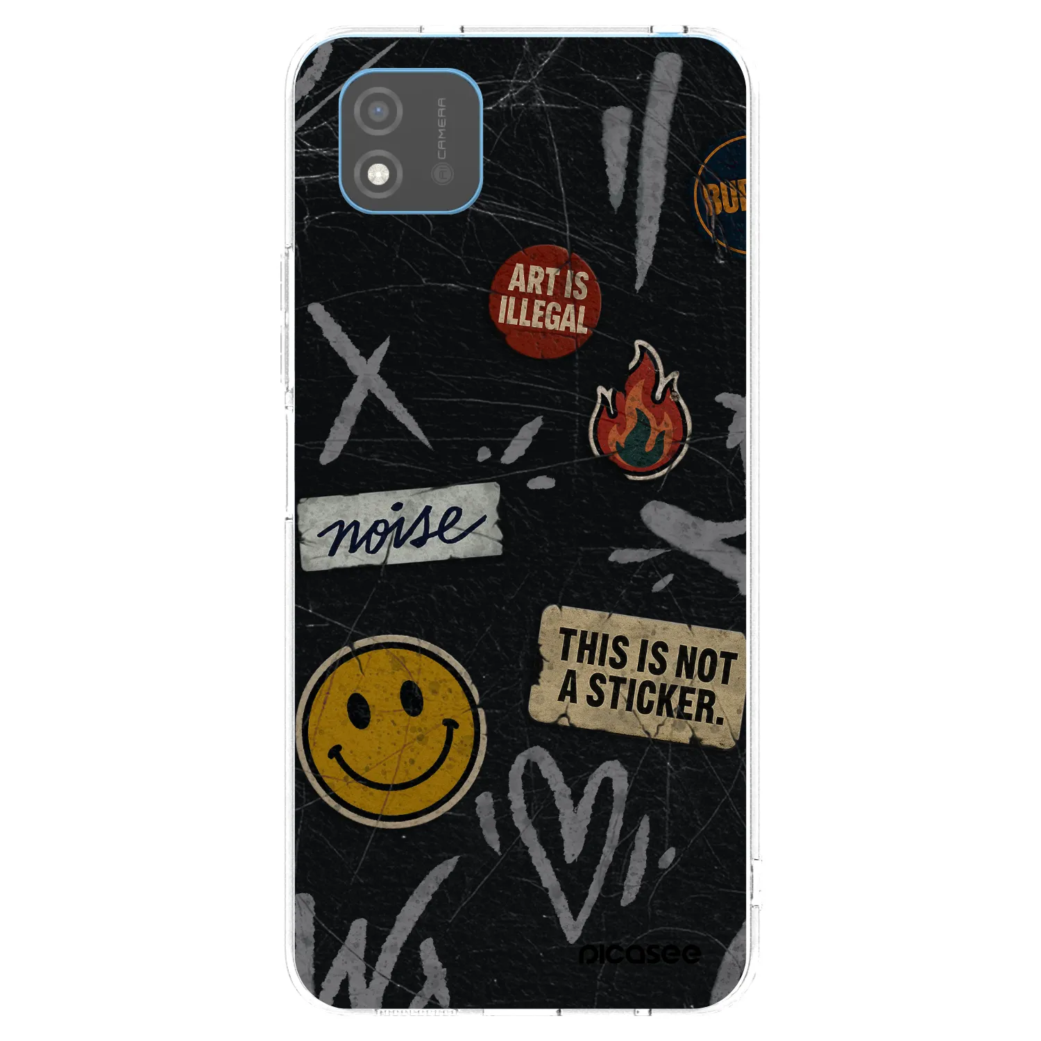 Picasee silikónový prehľadný obal pre Realme C11 (2021) - STICKERS x TAGS