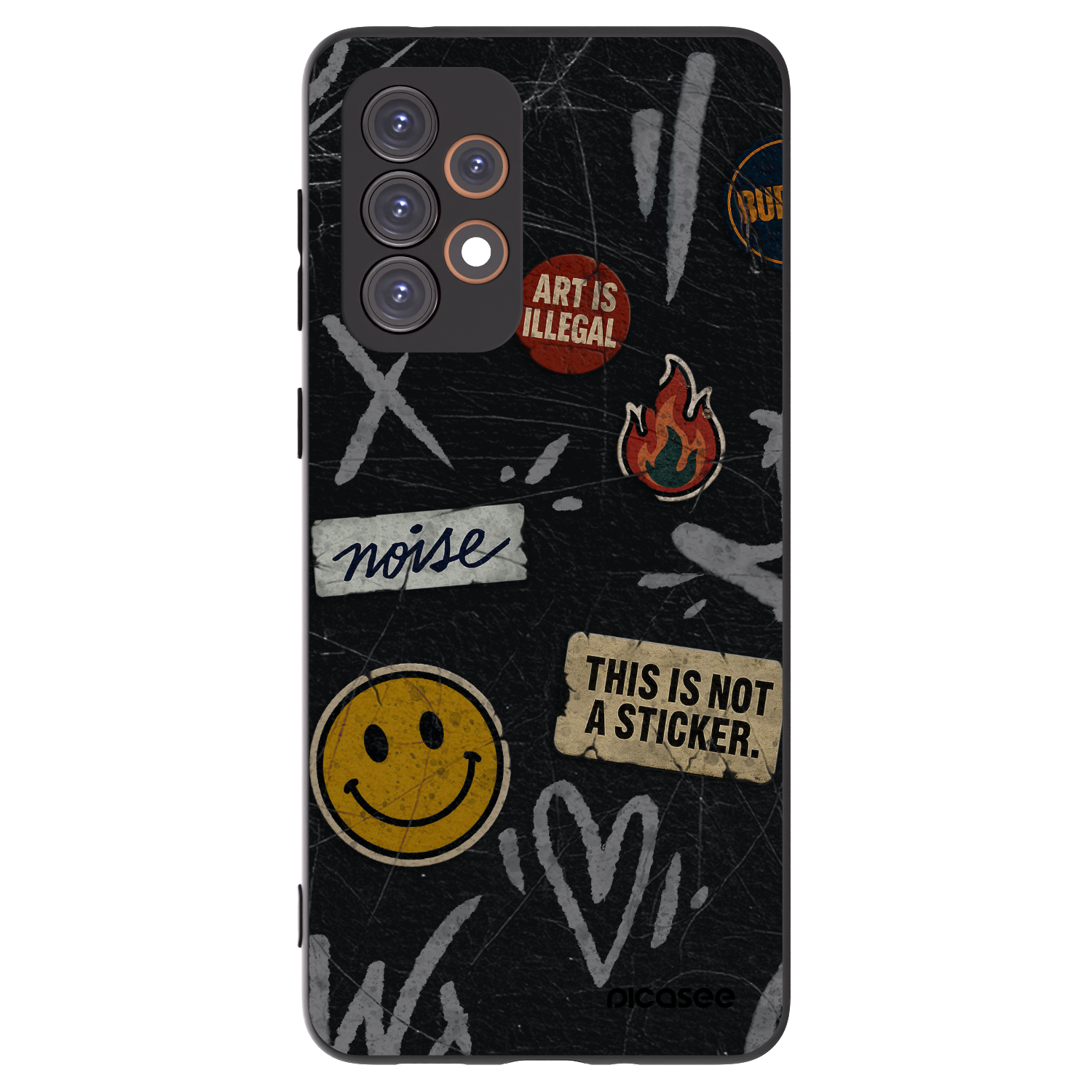 Picasee silikónový čierny obal pre Samsung Galaxy A33 5G A336 - STICKERS x TAGS
