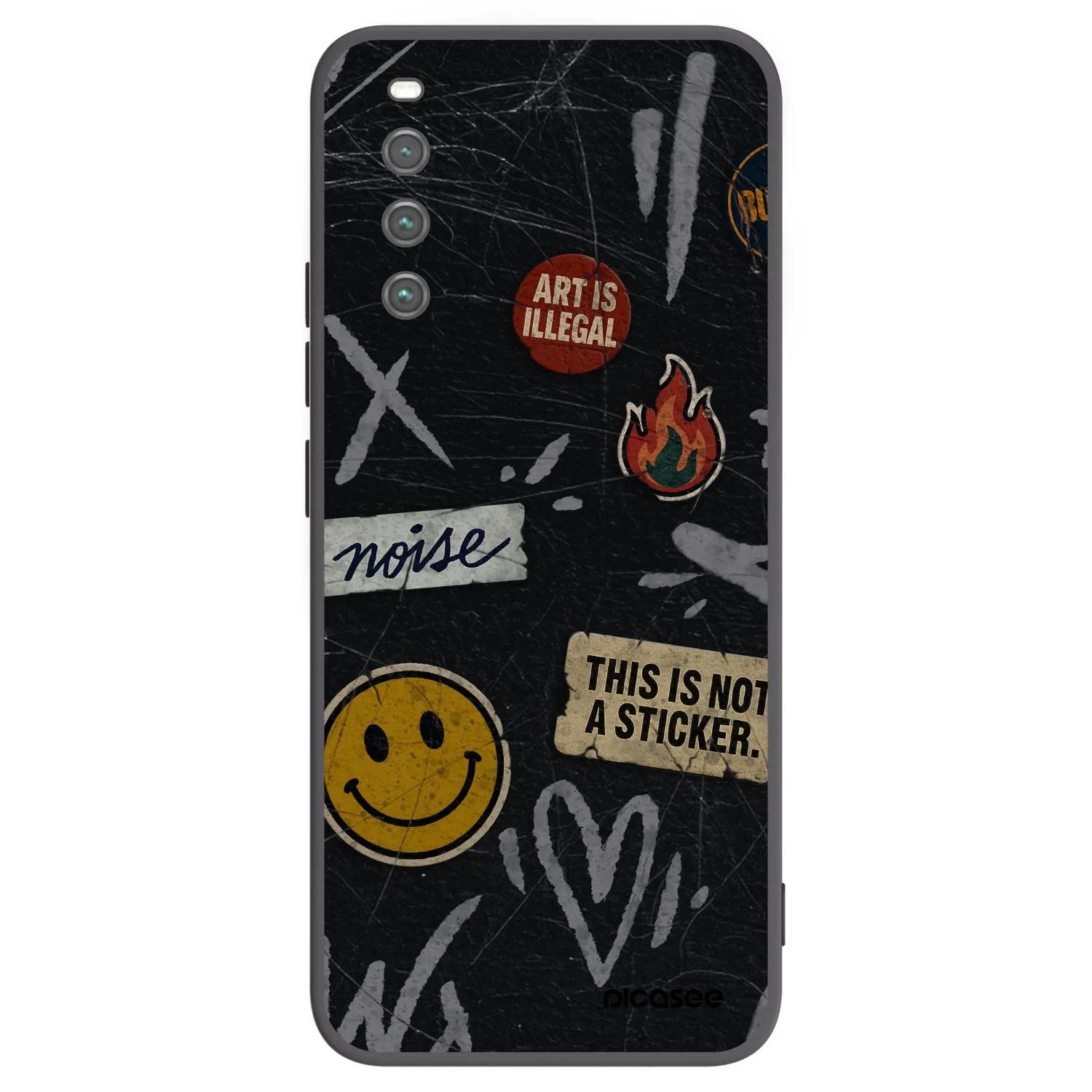 Picasee silikónový čierny obal pre Sony Xperia 10 IV 5G - STICKERS x TAGS