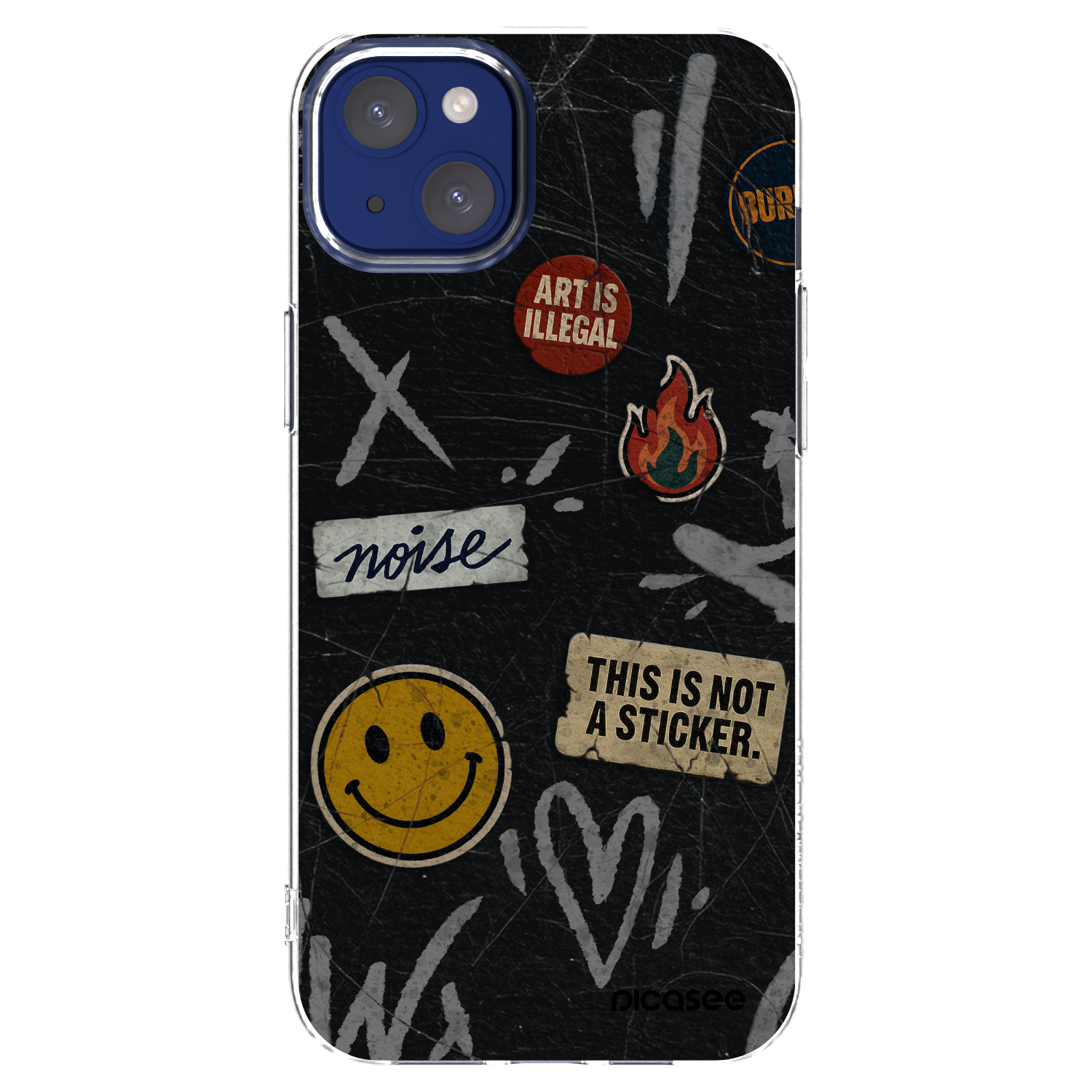 Picasee silikónový prehľadný obal pre Apple iPhone 14 Plus - STICKERS x TAGS