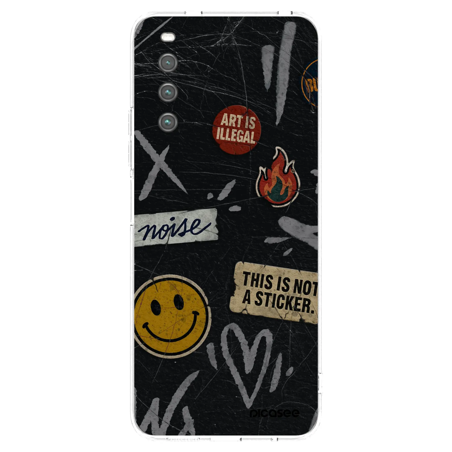 Picasee silikónový prehľadný obal pre Sony Xperia 10 IV 5G - STICKERS x TAGS