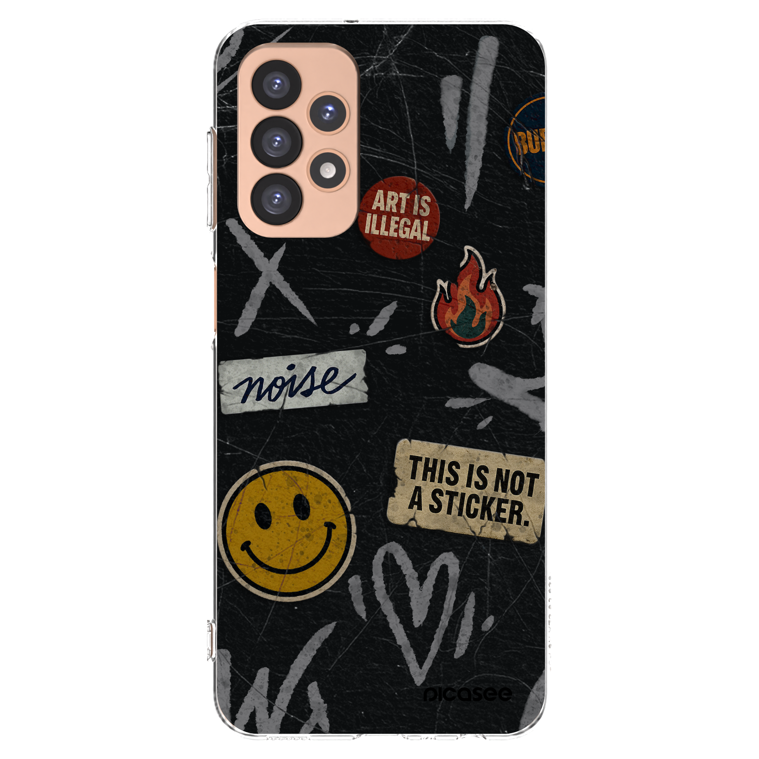 Silikónový prehľadný obal pre Samsung Galaxy A23 A236B 5G - STICKERS x TAGS